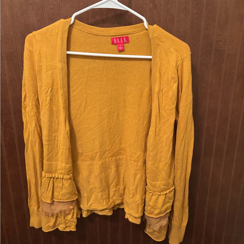 Elle Mustard Yellow Jean Jacket